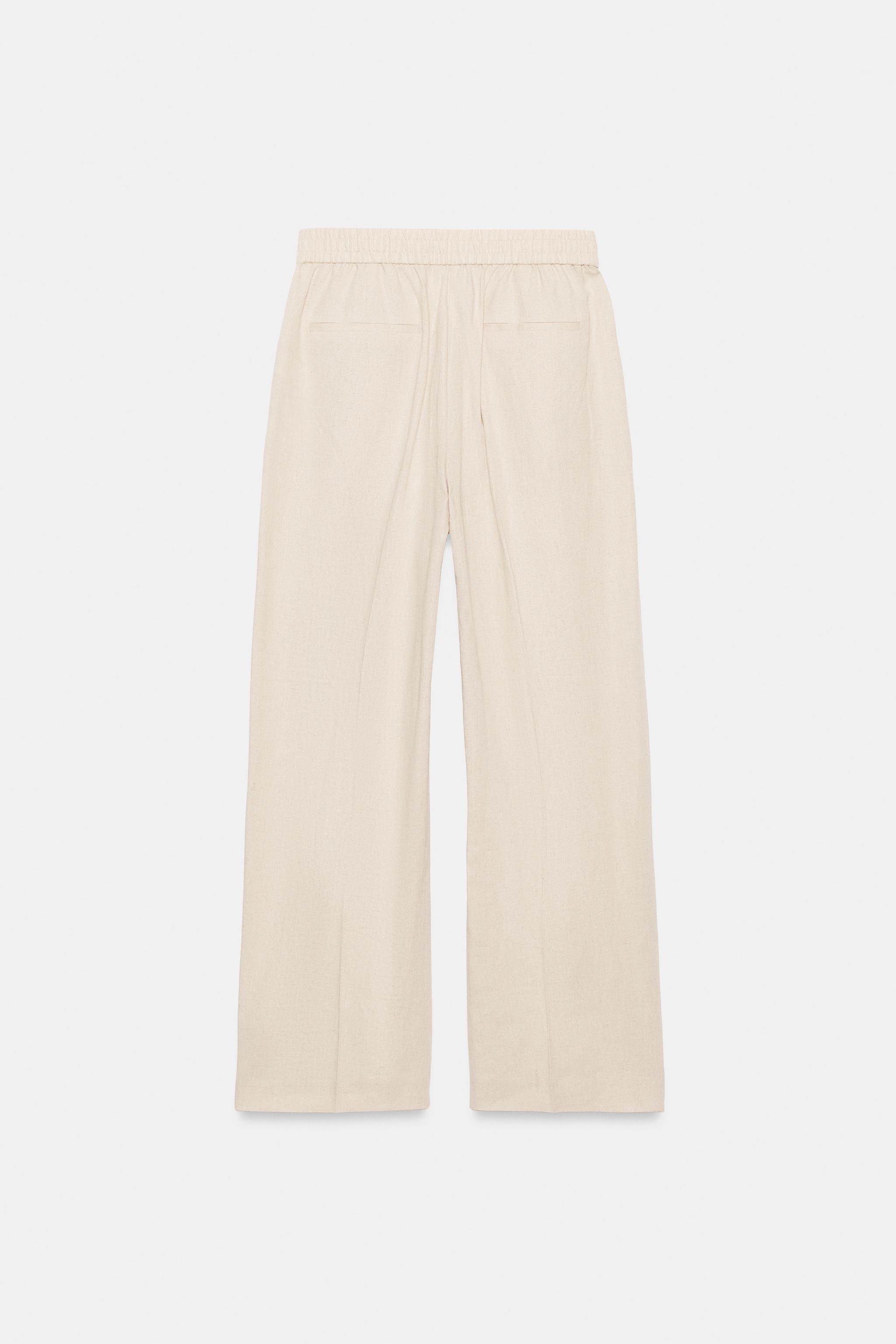 PANTALON DROIT AVEC LIN